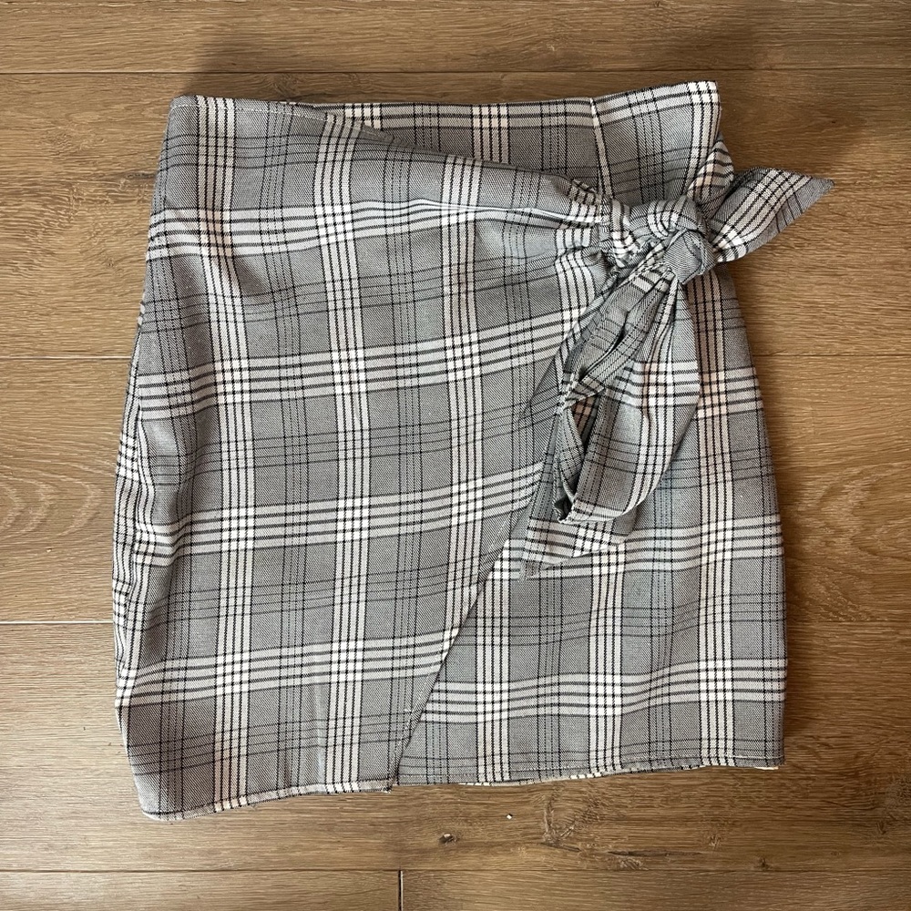SABO SKIRT plaid wrap skirt